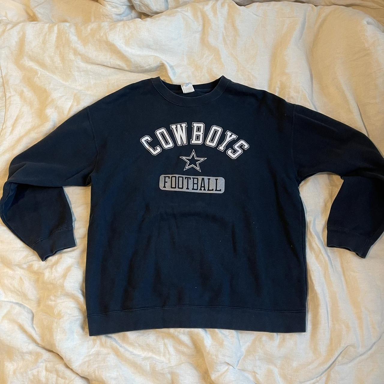 Cowboys Crewneck Sweater In Navy Blue. - Depop