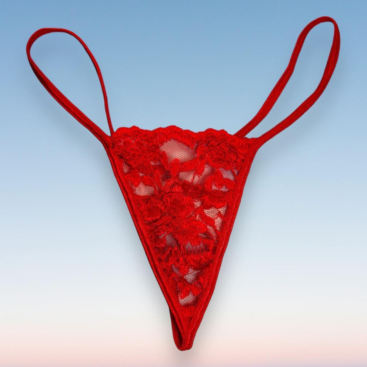 Red thong-xs - Depop