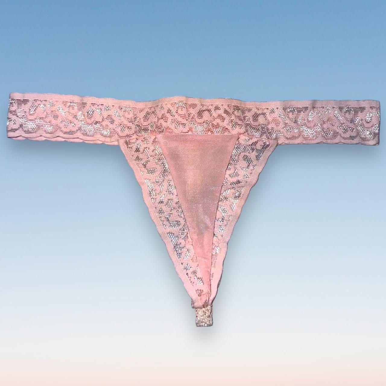 Y2K Small SHEER Thong Panty Pastel Pink - comes with... - Depop