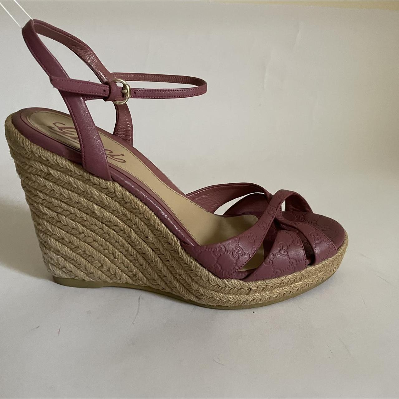 Gucci espadrile wedges. Excellent condition, worn... - Depop