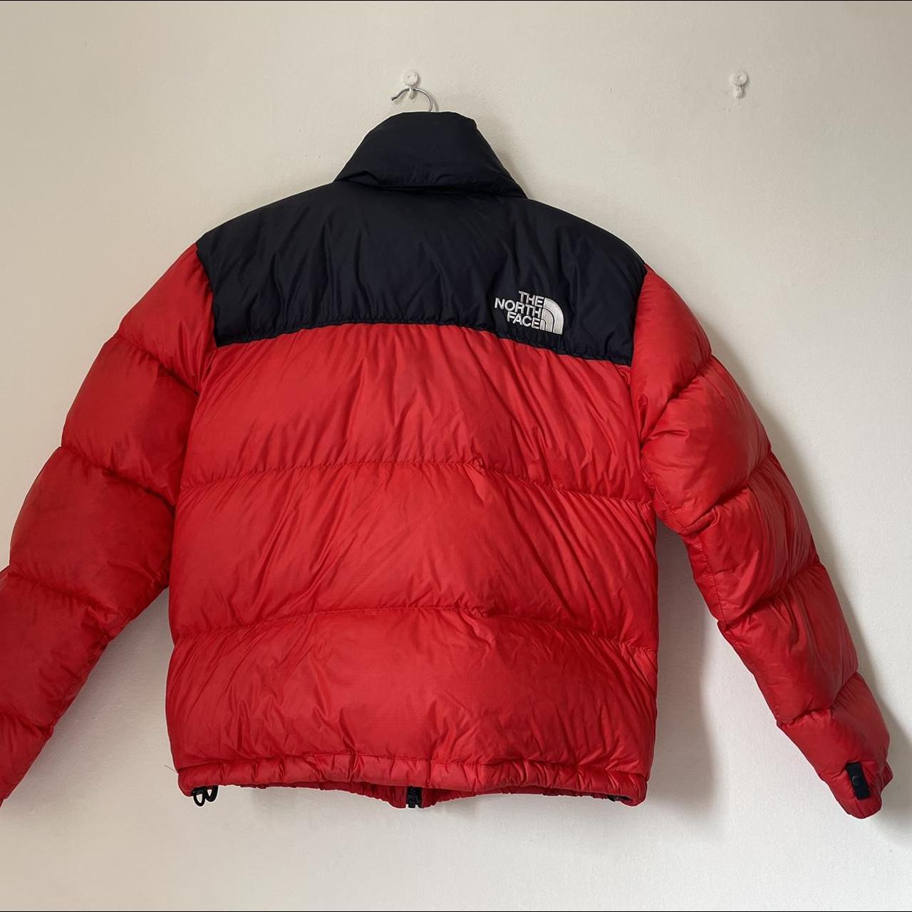 Red North Face Nuptse puffer coat Size Small Free... - Depop