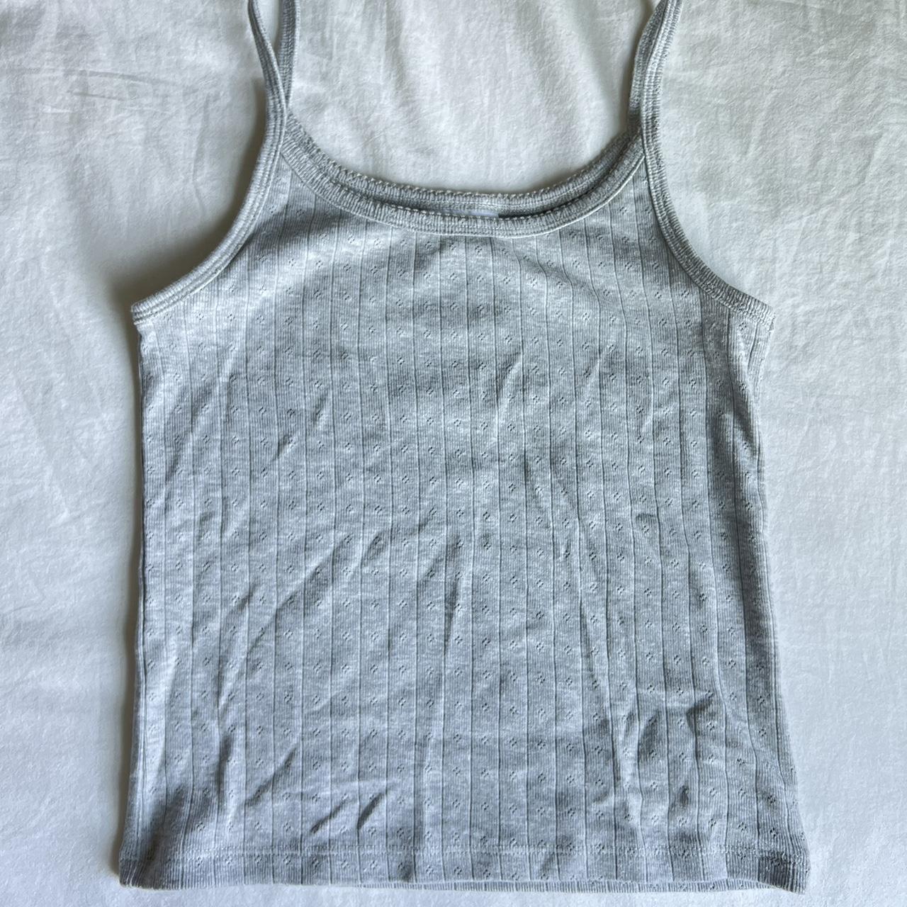 Gap grey pointelle tank top Fits exactly like a... Depop