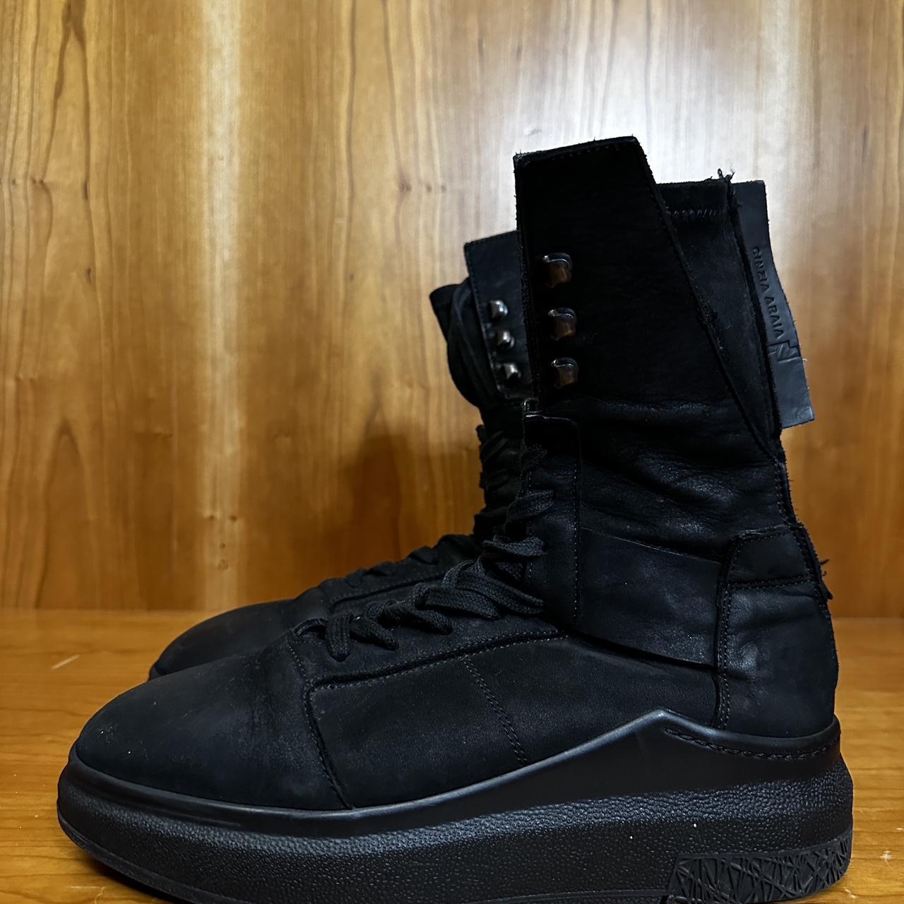 Cinzia Araia Black Suede Leather High Top Trainers Depop