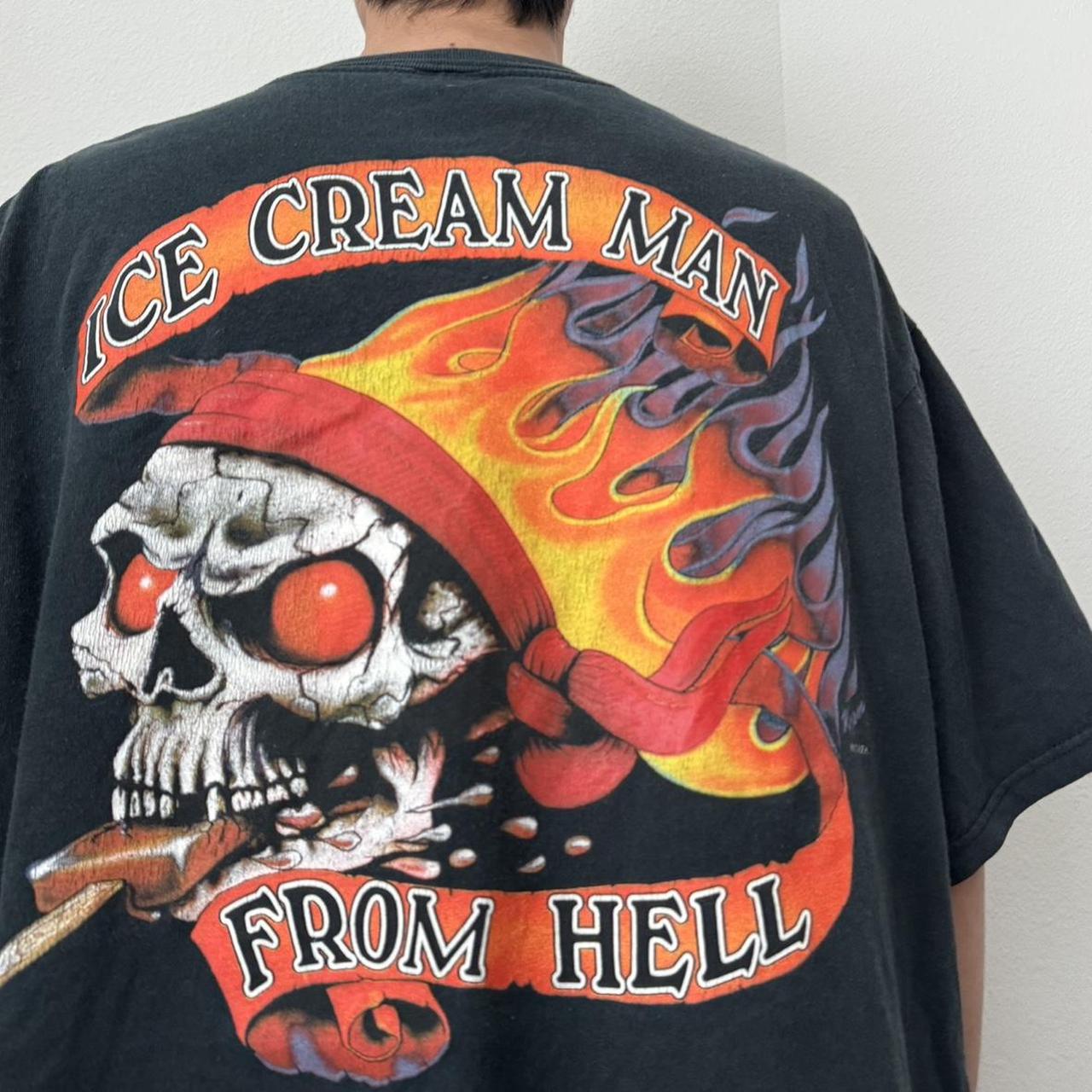 Vintage Ice Cream Man From Hell 1990s Graphics Black... Depop