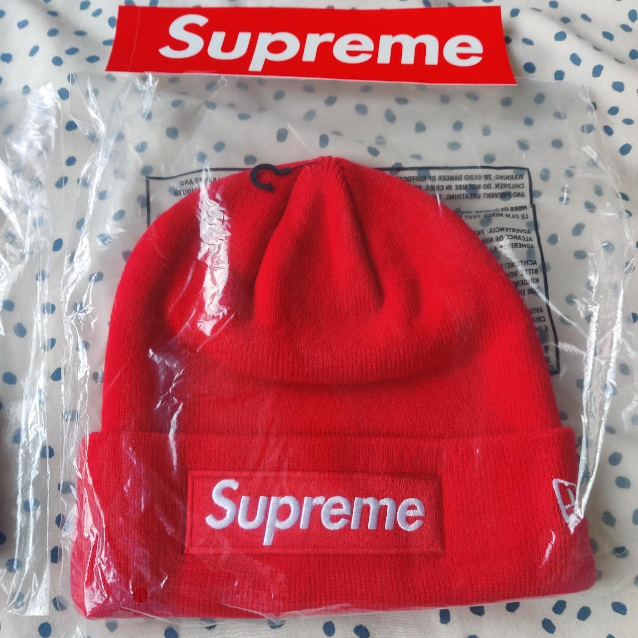 Supreme box logo beanie clearance red