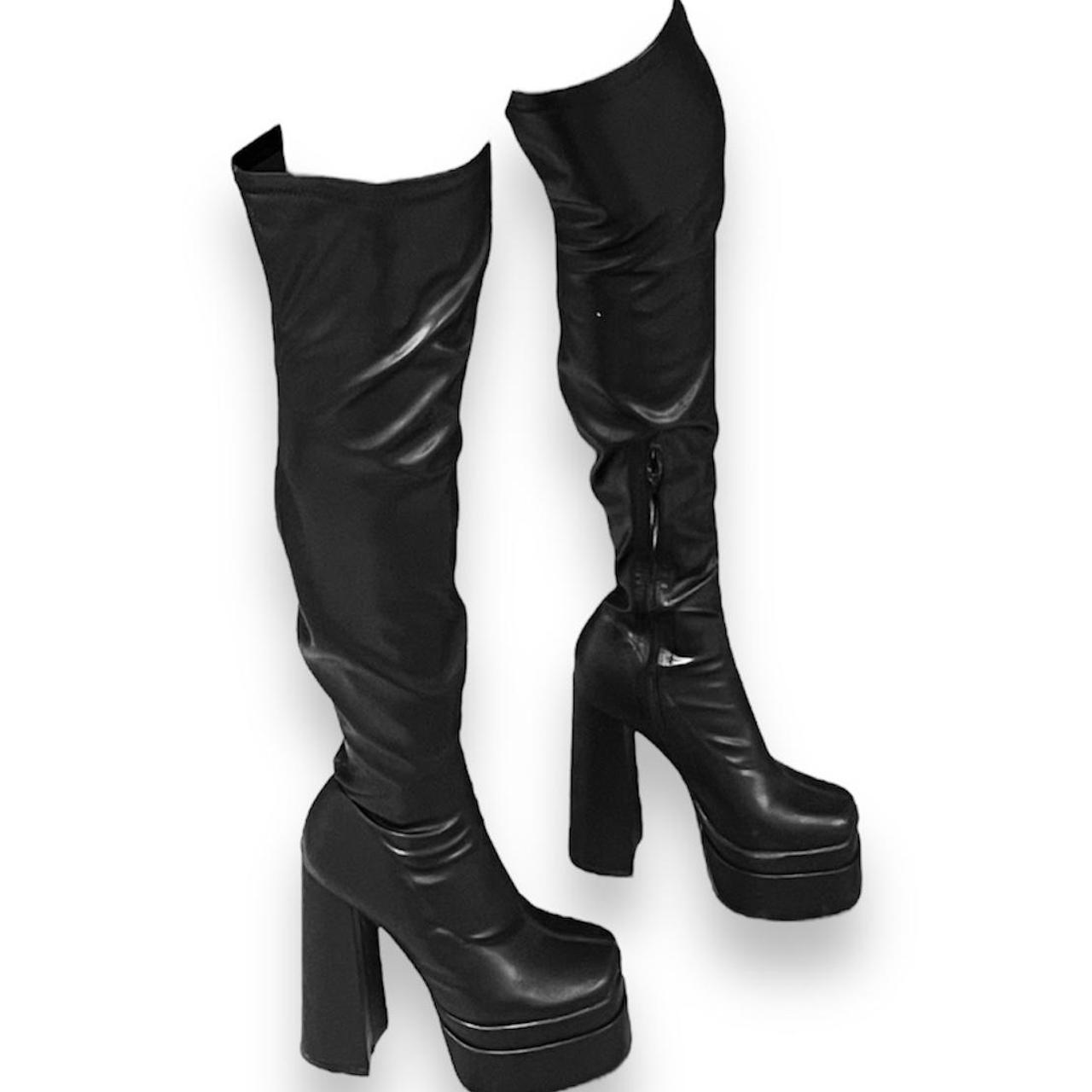 Dolls Kill Men's Black Boots Depop