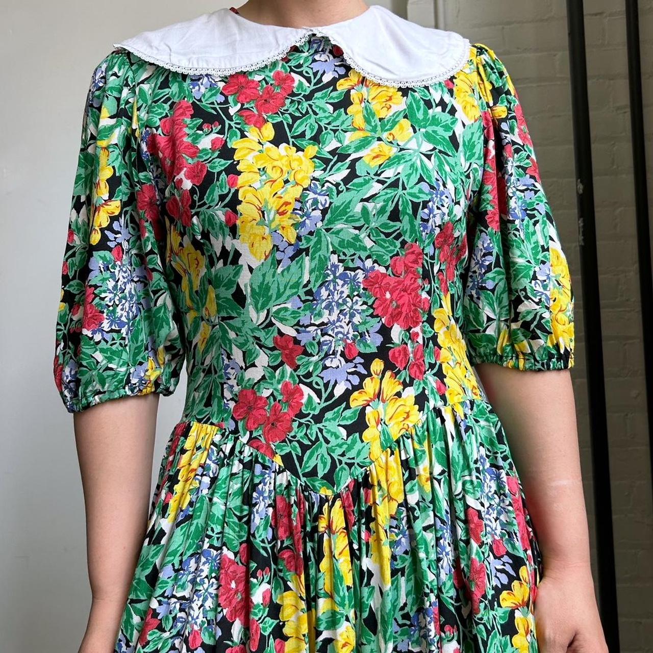 47 Women's Yellow and Red Dress Depop