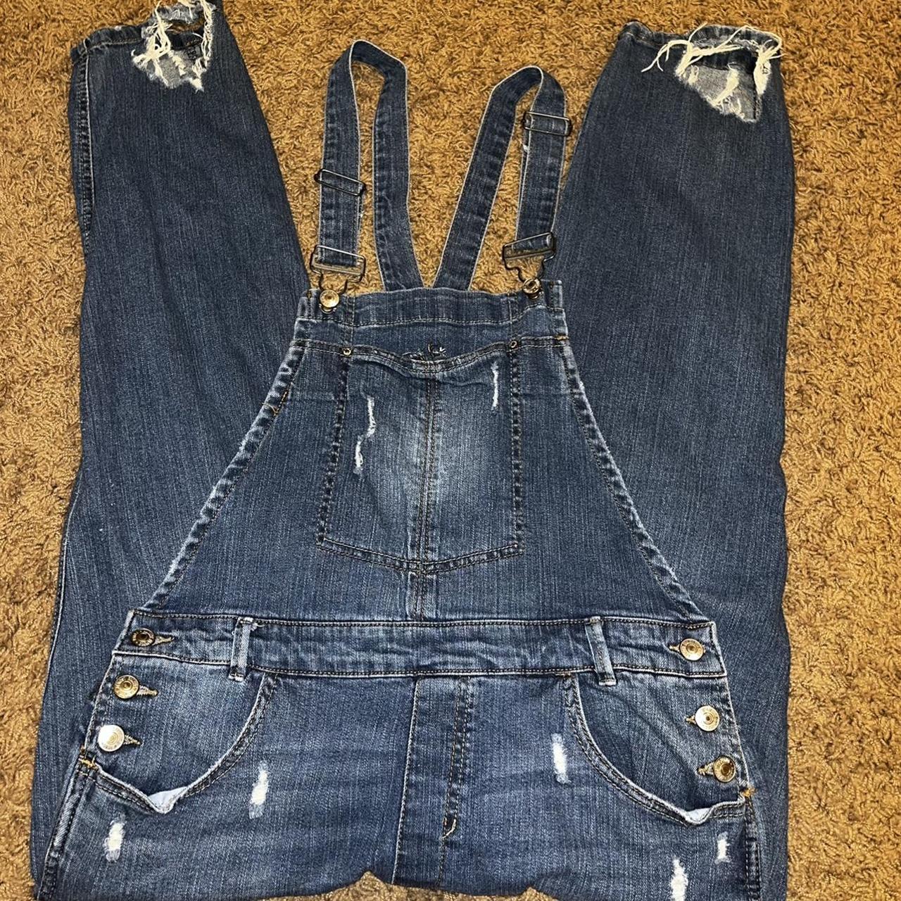 Almost Famous Women's Blue Dungarees-overalls | Depop
