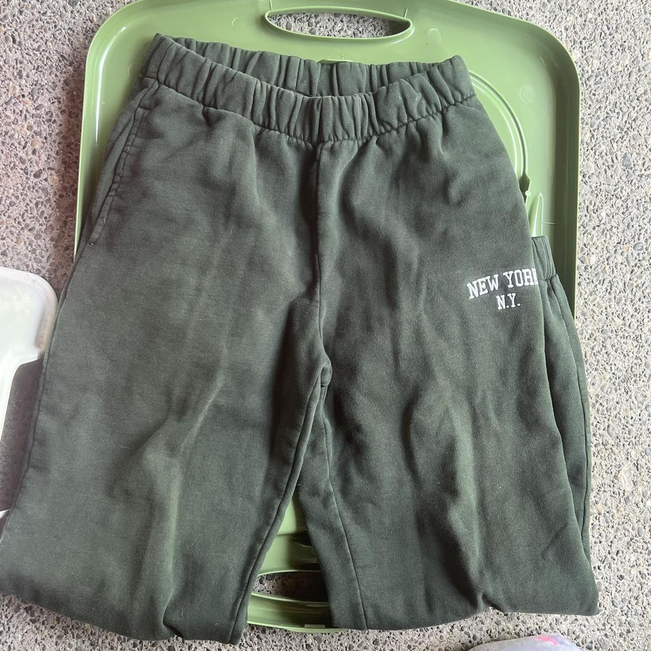 Brandy Melville Women's Green Joggerstracksuits Depop