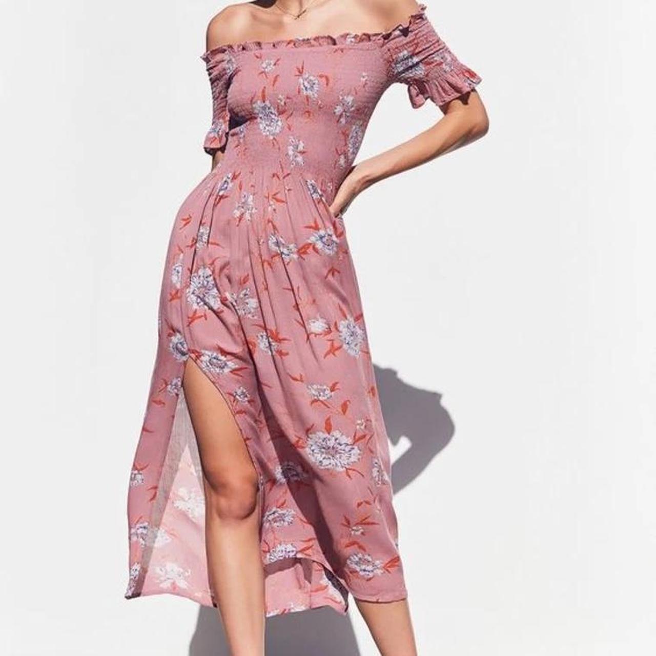 Kimchi Blue Off-The-Shoulder Smocked Dress,