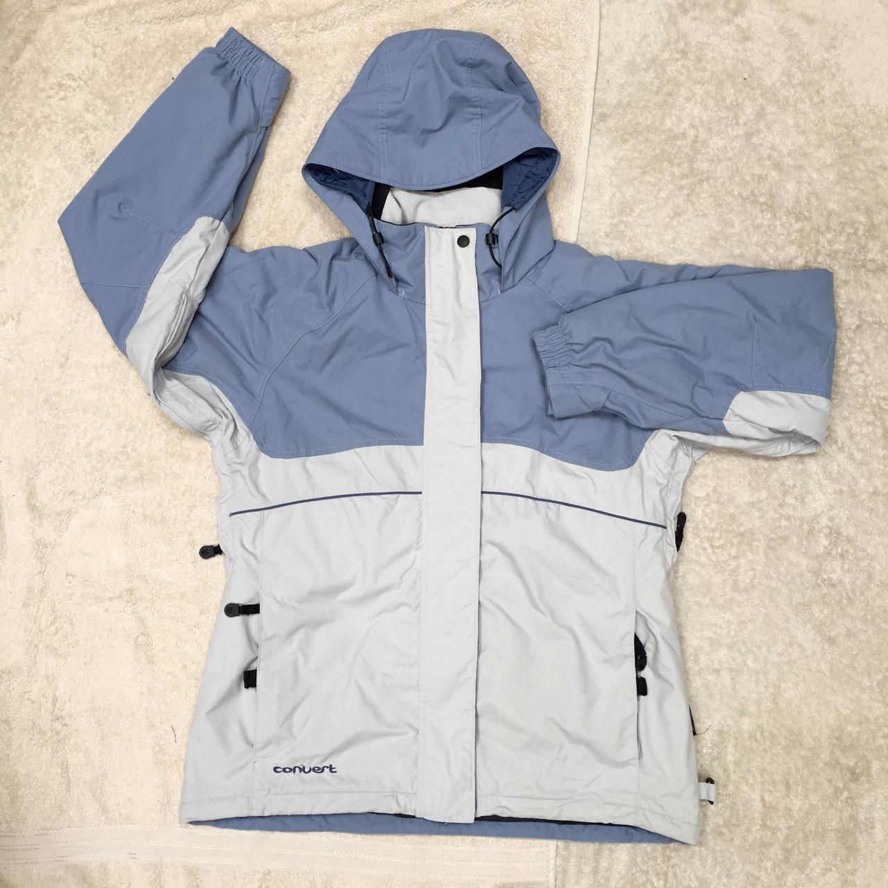 Columbia Sportswear Women's Blue and Grey Coat | Depop