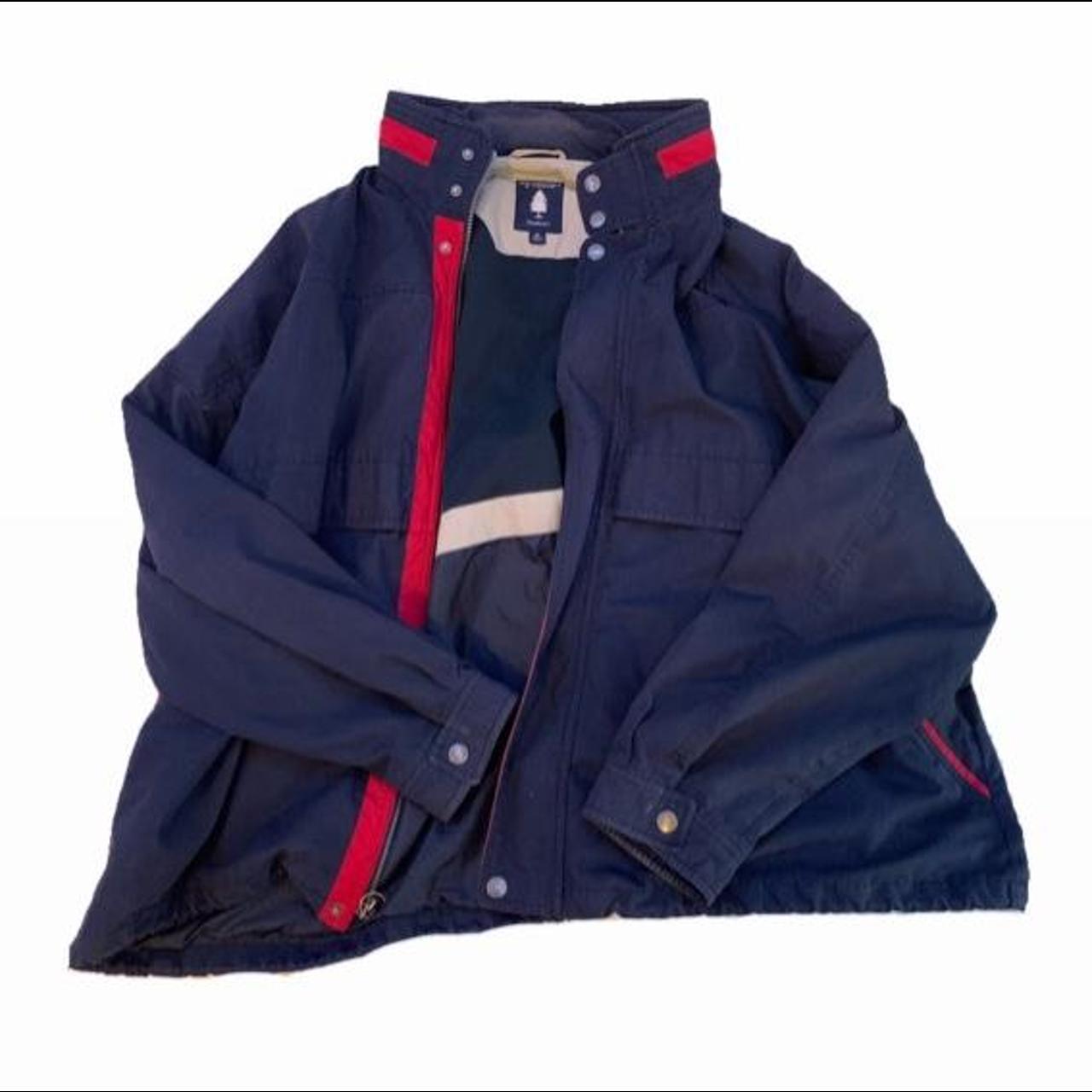 Roundtree & Yorke Men's Navy and Red Jacket Depop