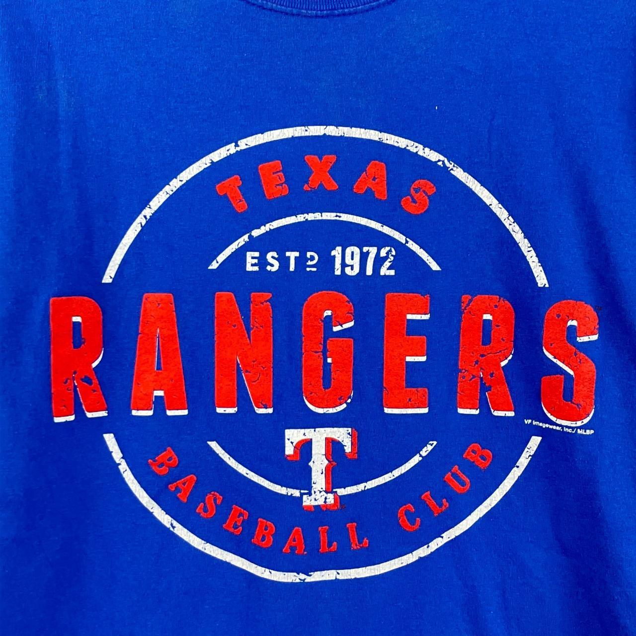 MLB Genuine Merchandise Mens Texas Rangers Baseball Blue Shirt New