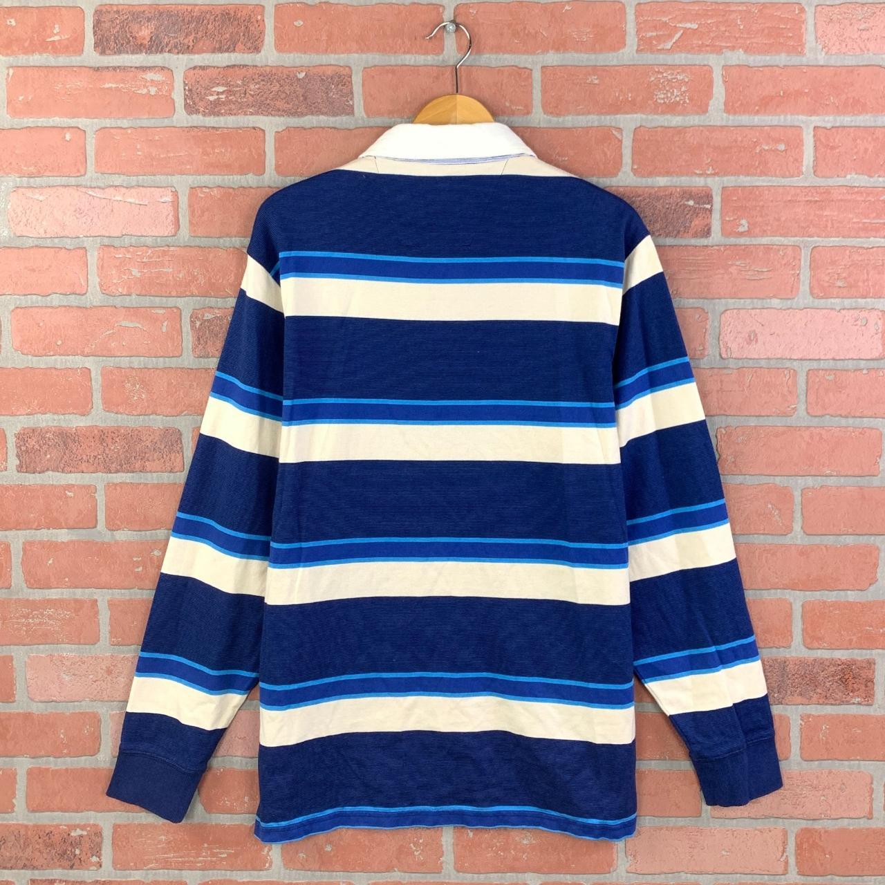 Maine Men's White and Blue Poloshirts Depop