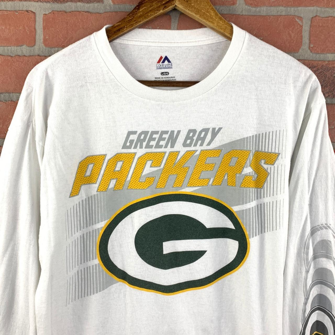 Majestic Green Bay Packers T-Shirt Sz L - Large Used - Depop