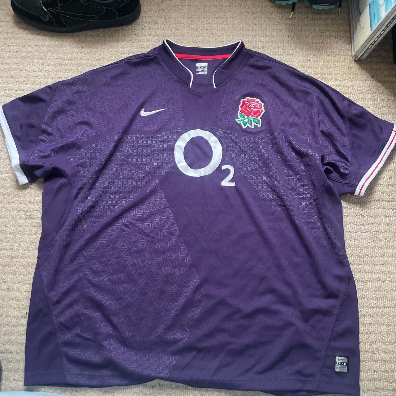 England nike rugby shirt purple size XXL - Depop