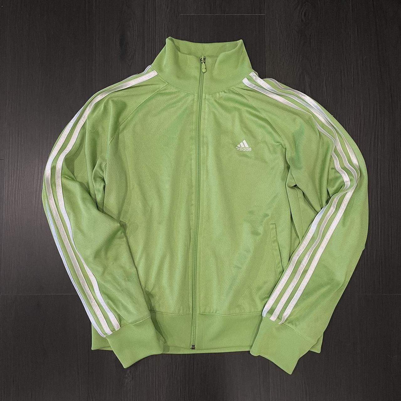 Y2K Lime Green Adidas Track Jacket. - fits men's - Depop