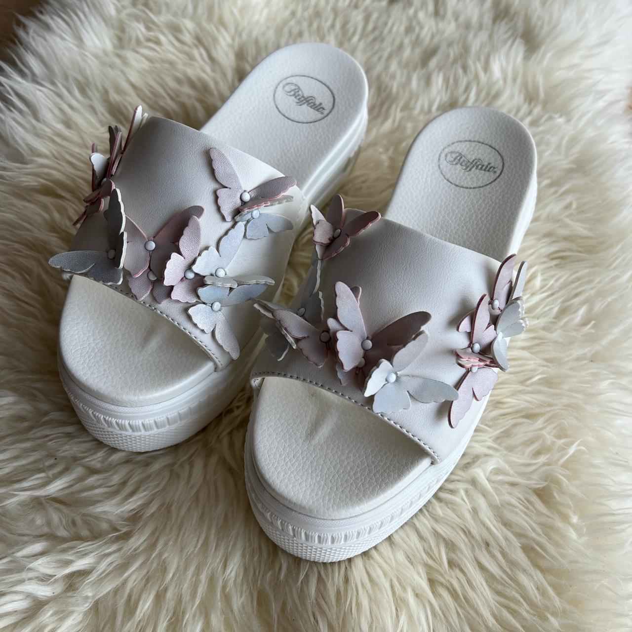 Women's White Slides Depop