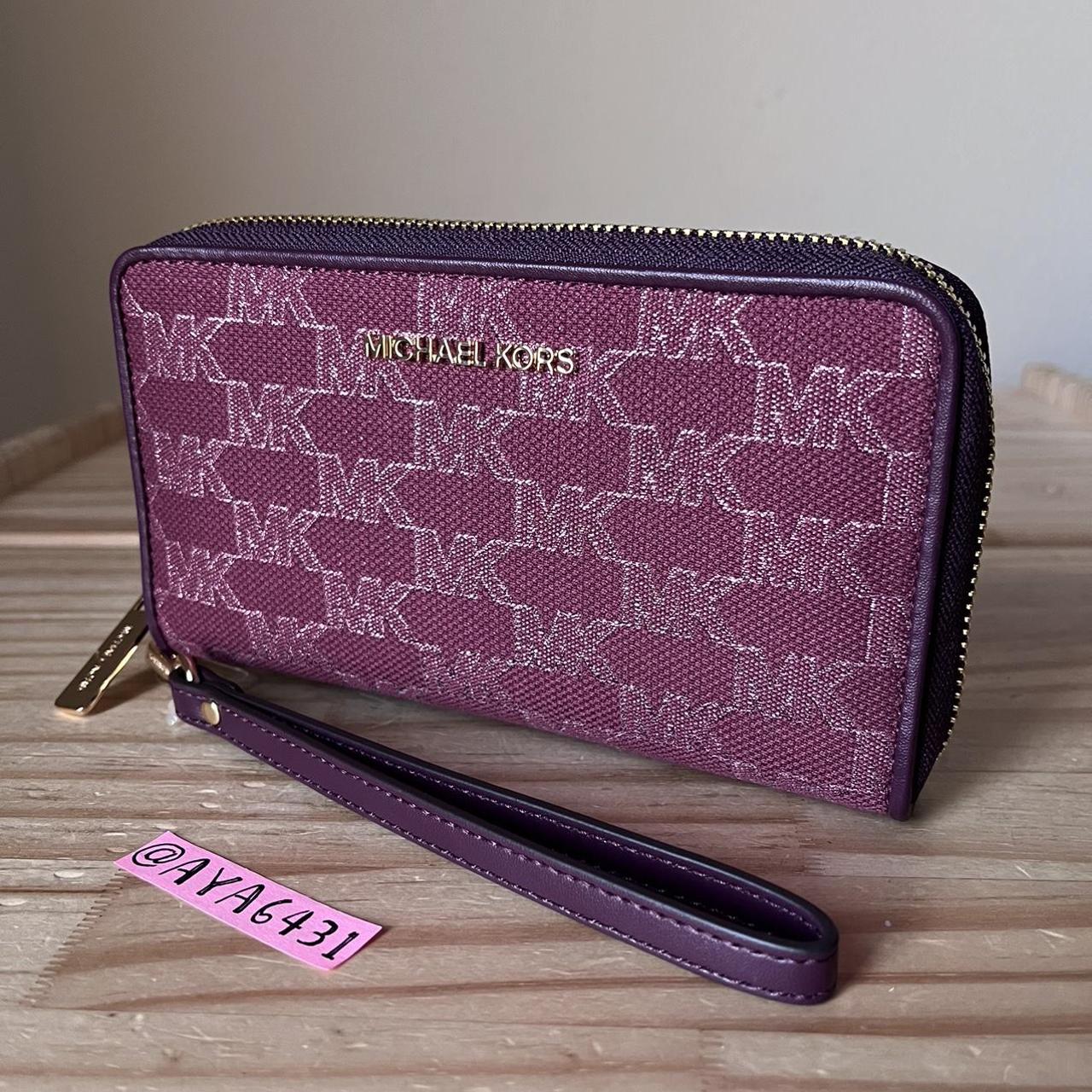 michael kors purple wallet