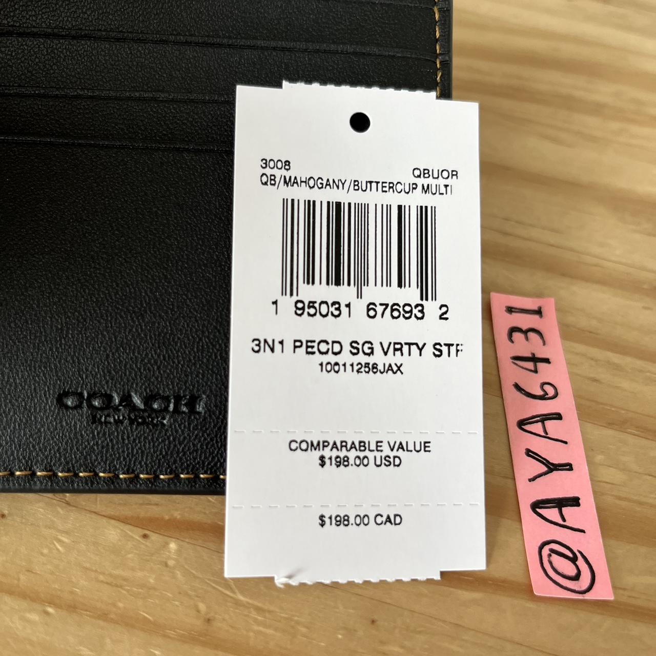 COACH Men's Signature Flat Card Case