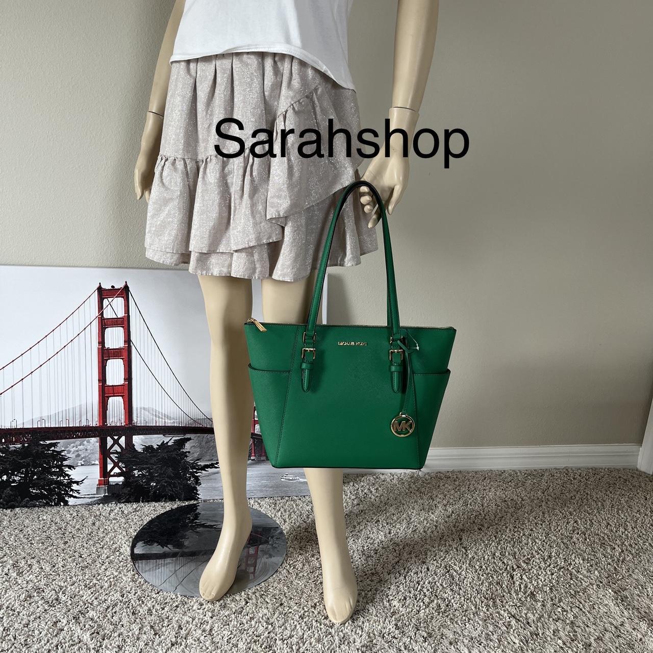 Michael kors racing green handbag hotsell