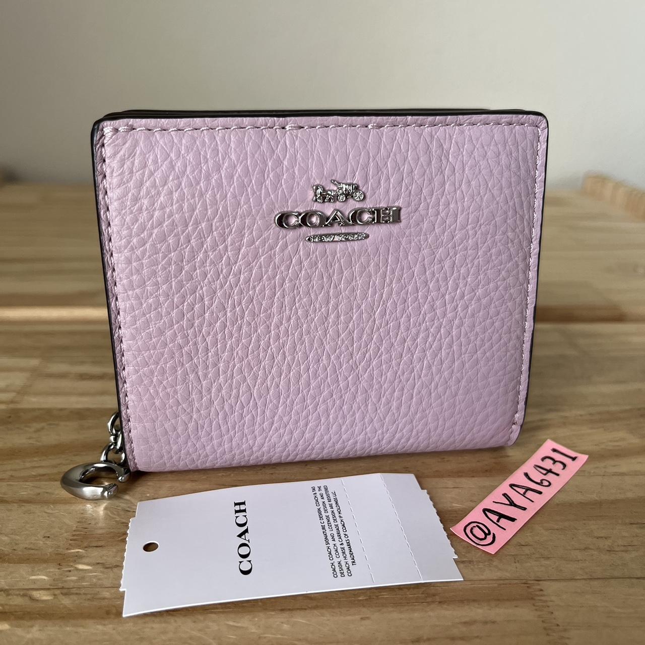 Coach Womens Pink Leather Zip Bifold Slim Wallet - Shop Linda's Stuff