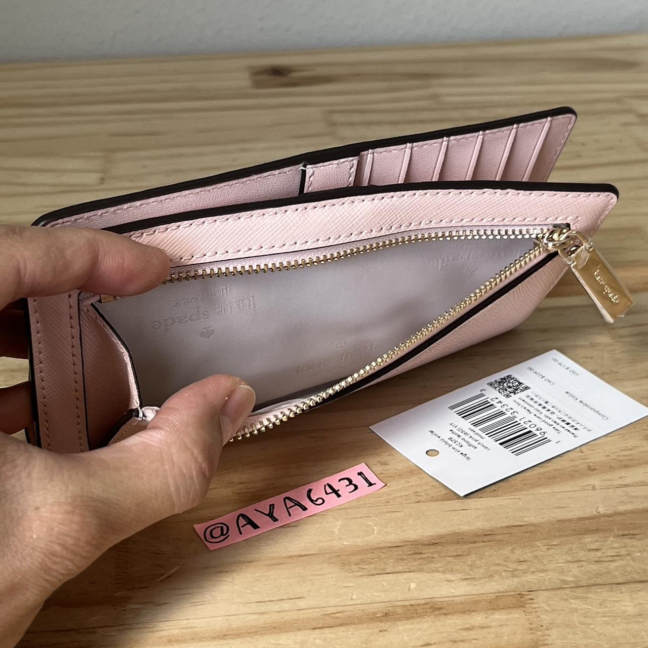 Kate Spade keychain wallet (red and pastel pink) - Depop