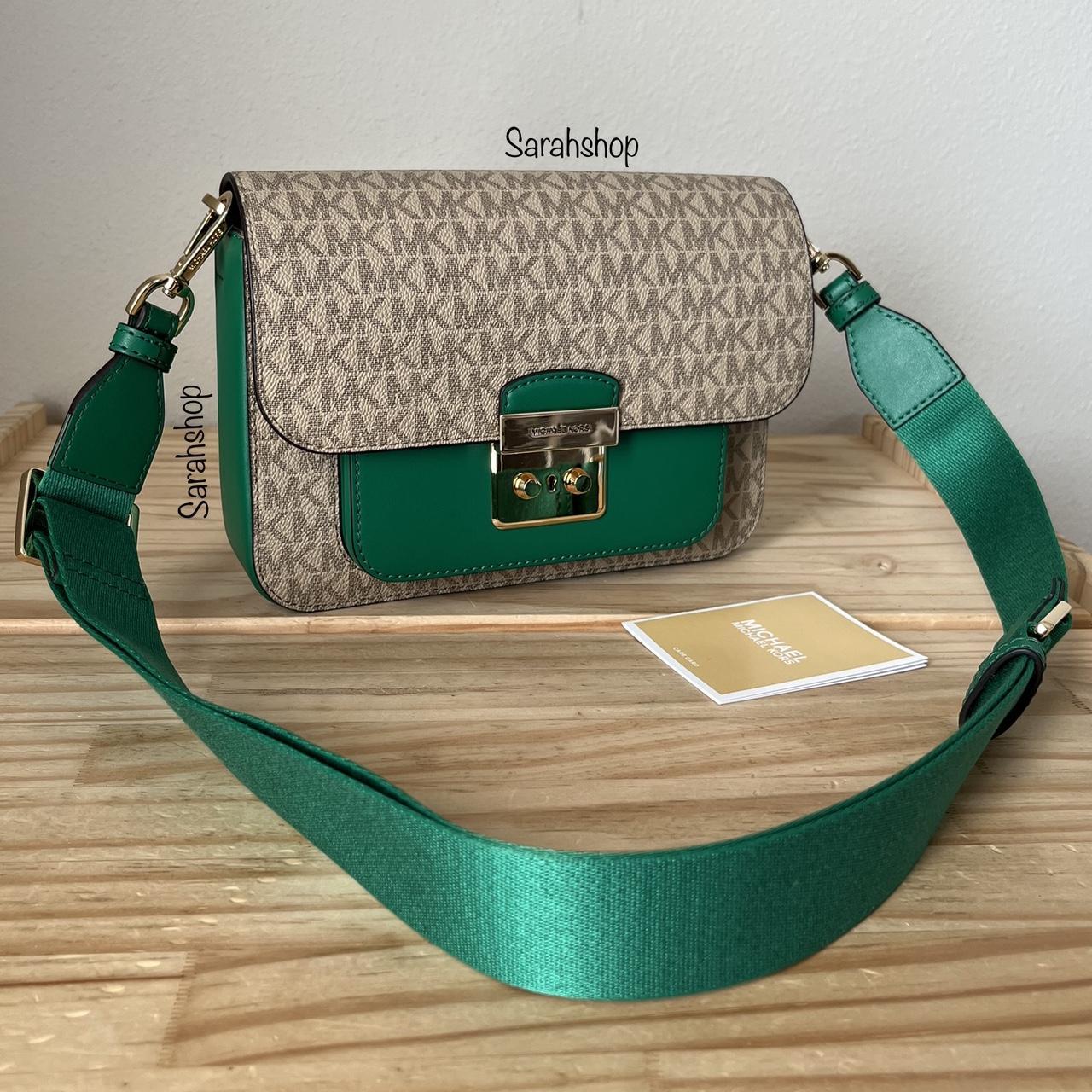 Michael Kors Sloan Editor outlet Small Flap Belt Bag Fanny Pack Palmetto Green