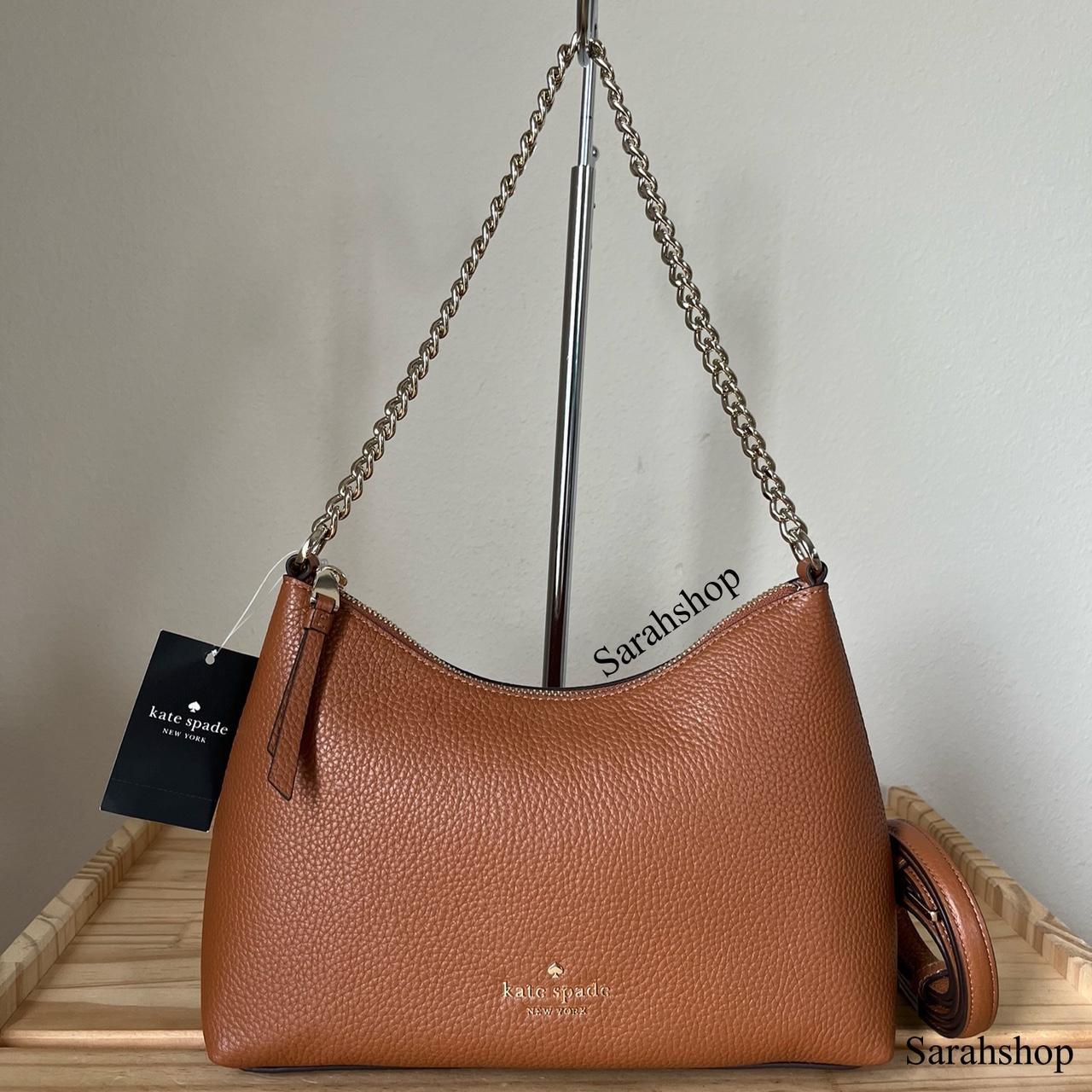 Kate Spade Bailey Textured Leather Warm Gingerbread... - Depop