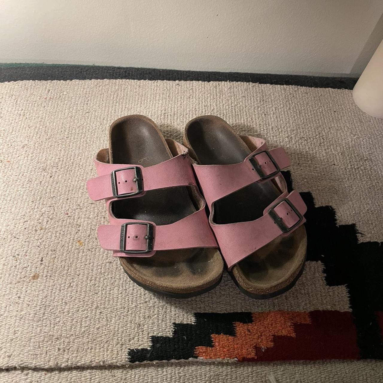 Pink Birkenstocks in style Arizona. I bought these... - Depop