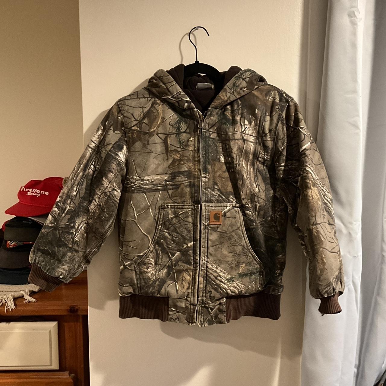 Carhartt real tree / camo jacket. Size M boys, sits... - Depop