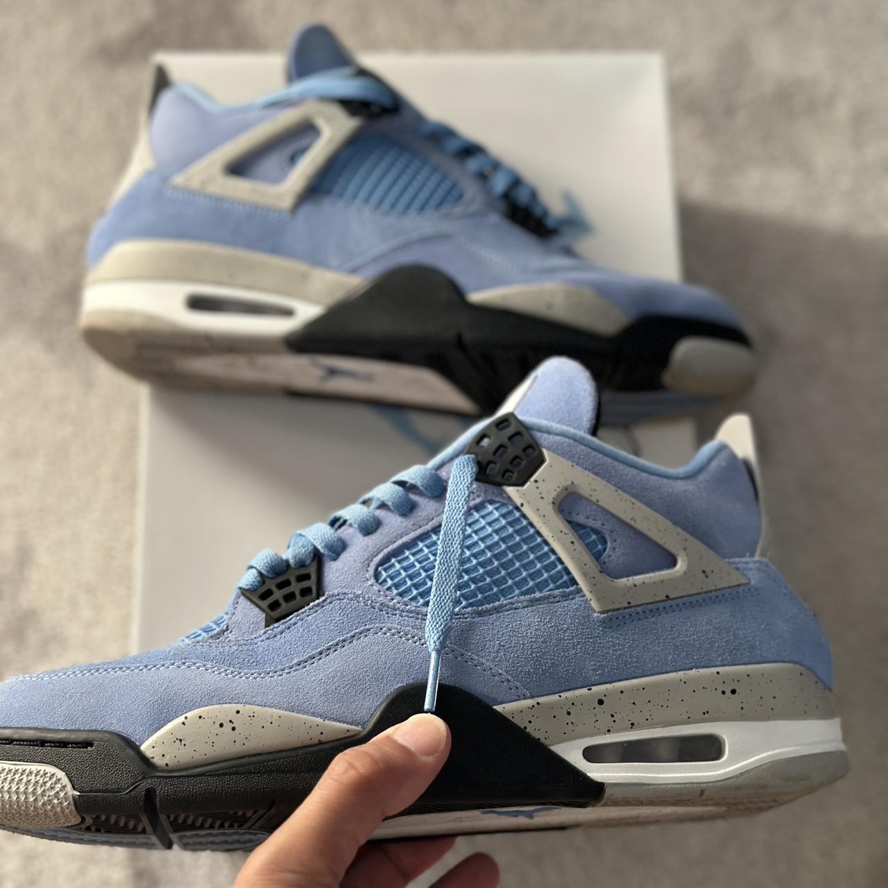 Nike Air Jordan 4 Uni Blue. Worn a couple of times.... - Depop