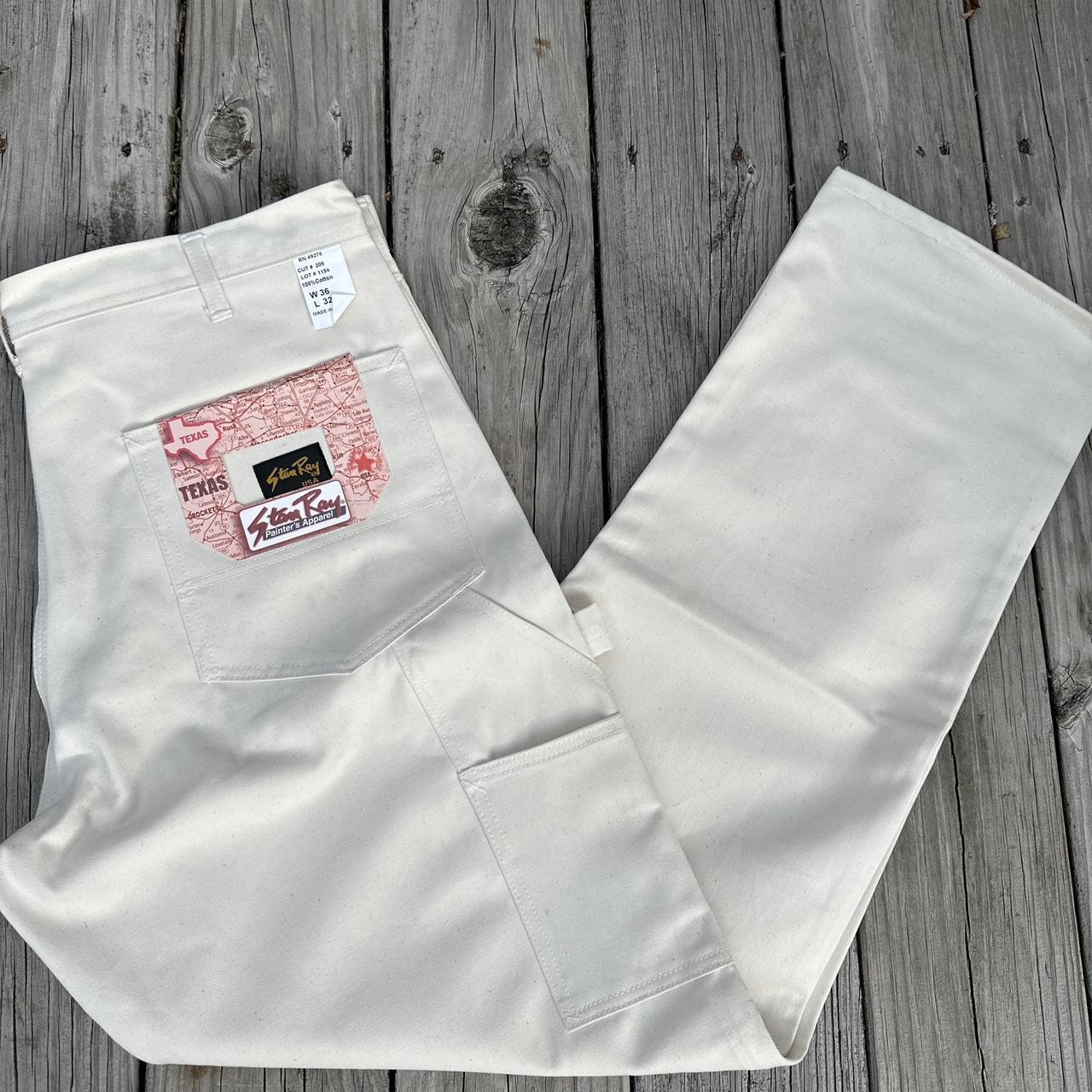 Stan Ray Men's Cream and White Trousers
