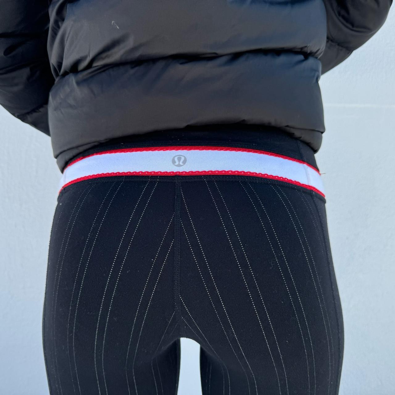 RARE Lululemon striped yoga pants. Old style in