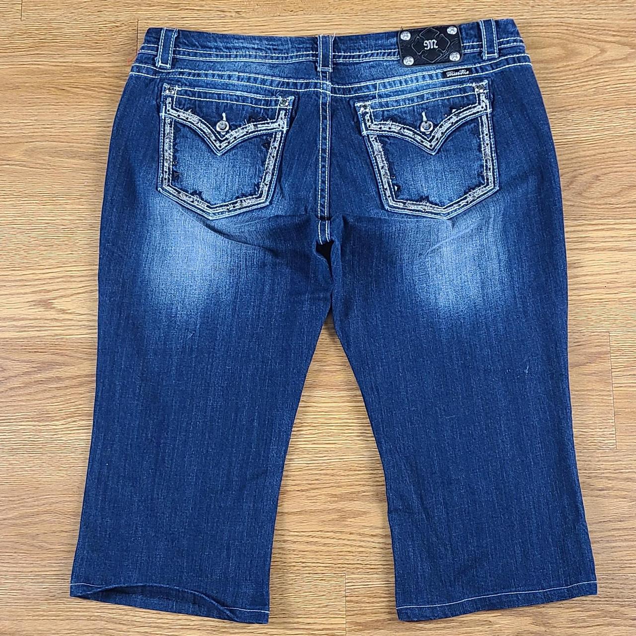 Miss Me Mid Rise Easy Boot Dark Wash Denim Jeans New Depop 1474