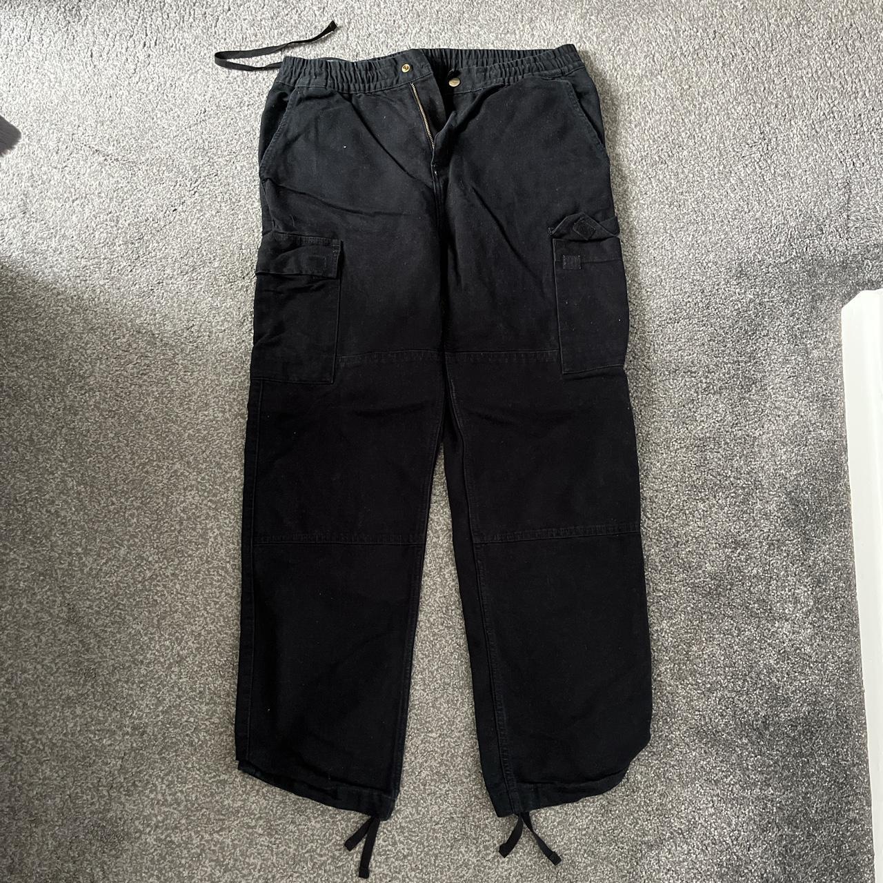 Black Baggy Carharrt Cargo Pants Excellent Condition - Depop