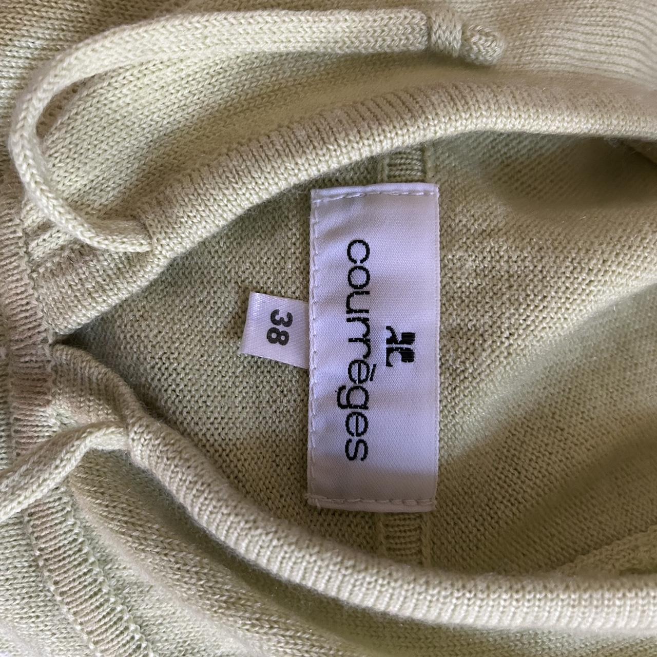 Courrèges Women's Green and White Hoodie (5)