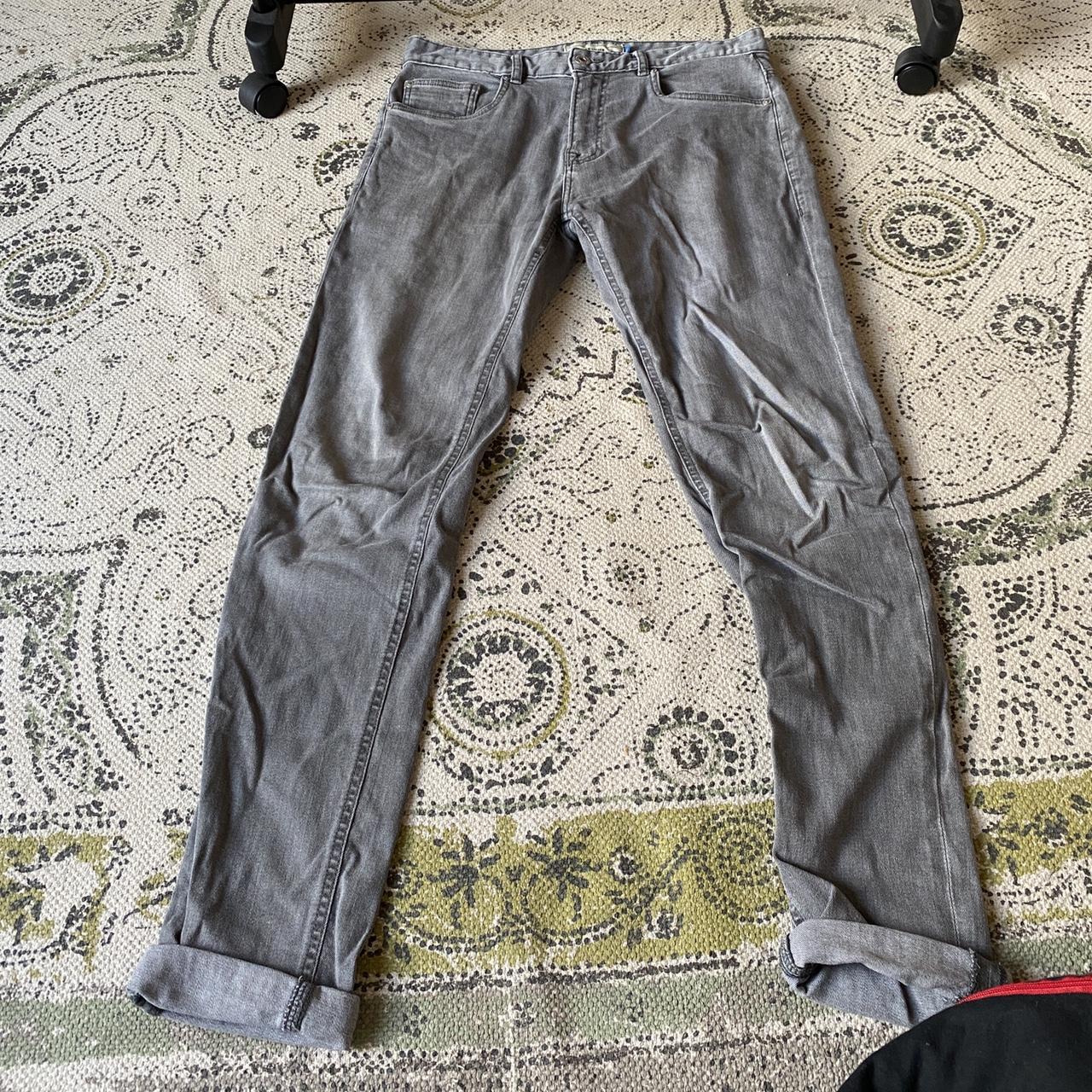 vintage vibe grey / gray skinny fit jeans from next.... Depop