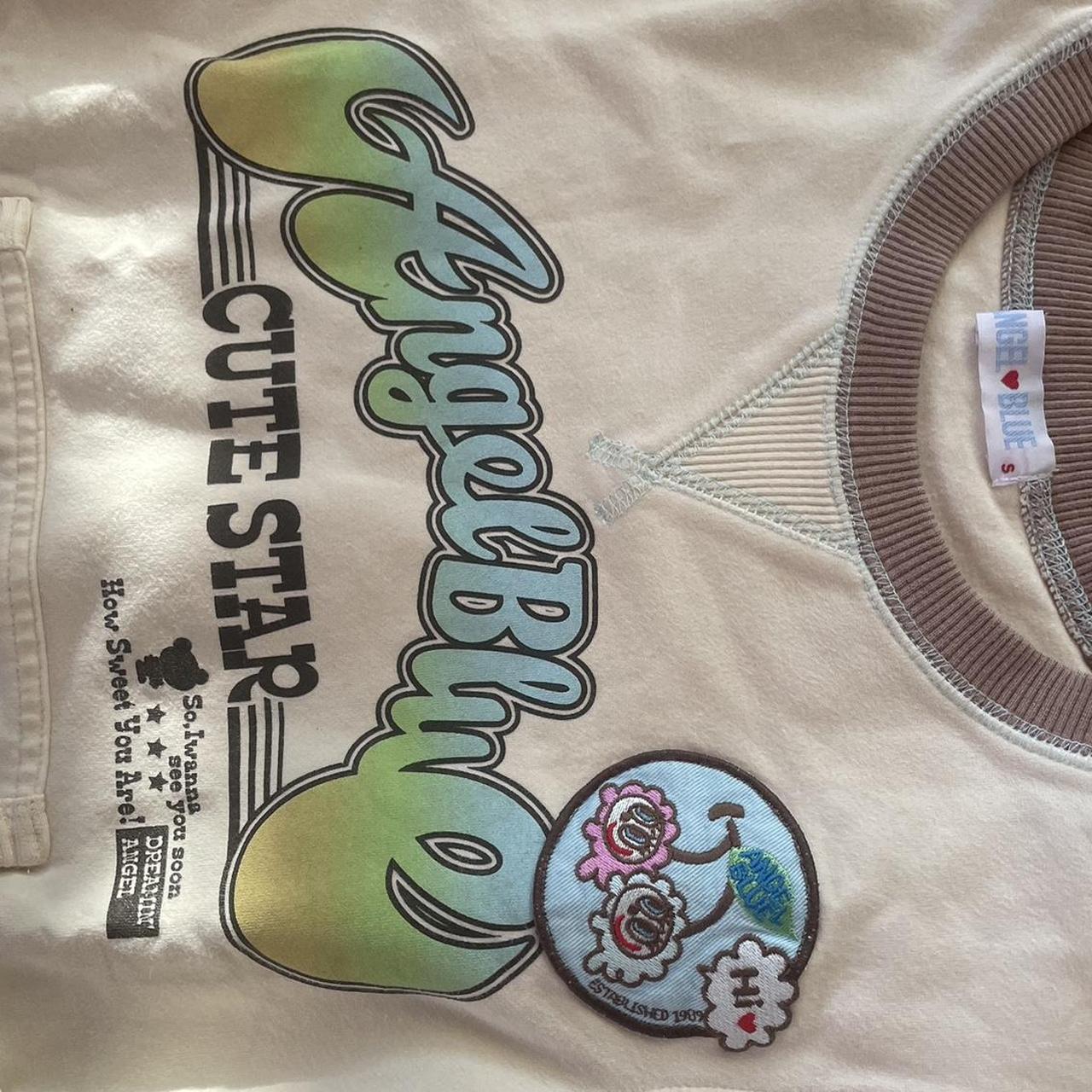 🎀 ANGEL BLUE top 🎀 imported from japan 🎀 small hole... Depop