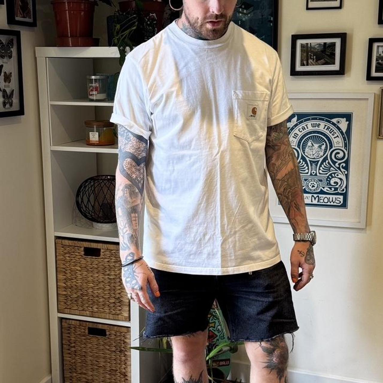 Carhartt x Awake NY white pocket tee XL PERFECT | Depop