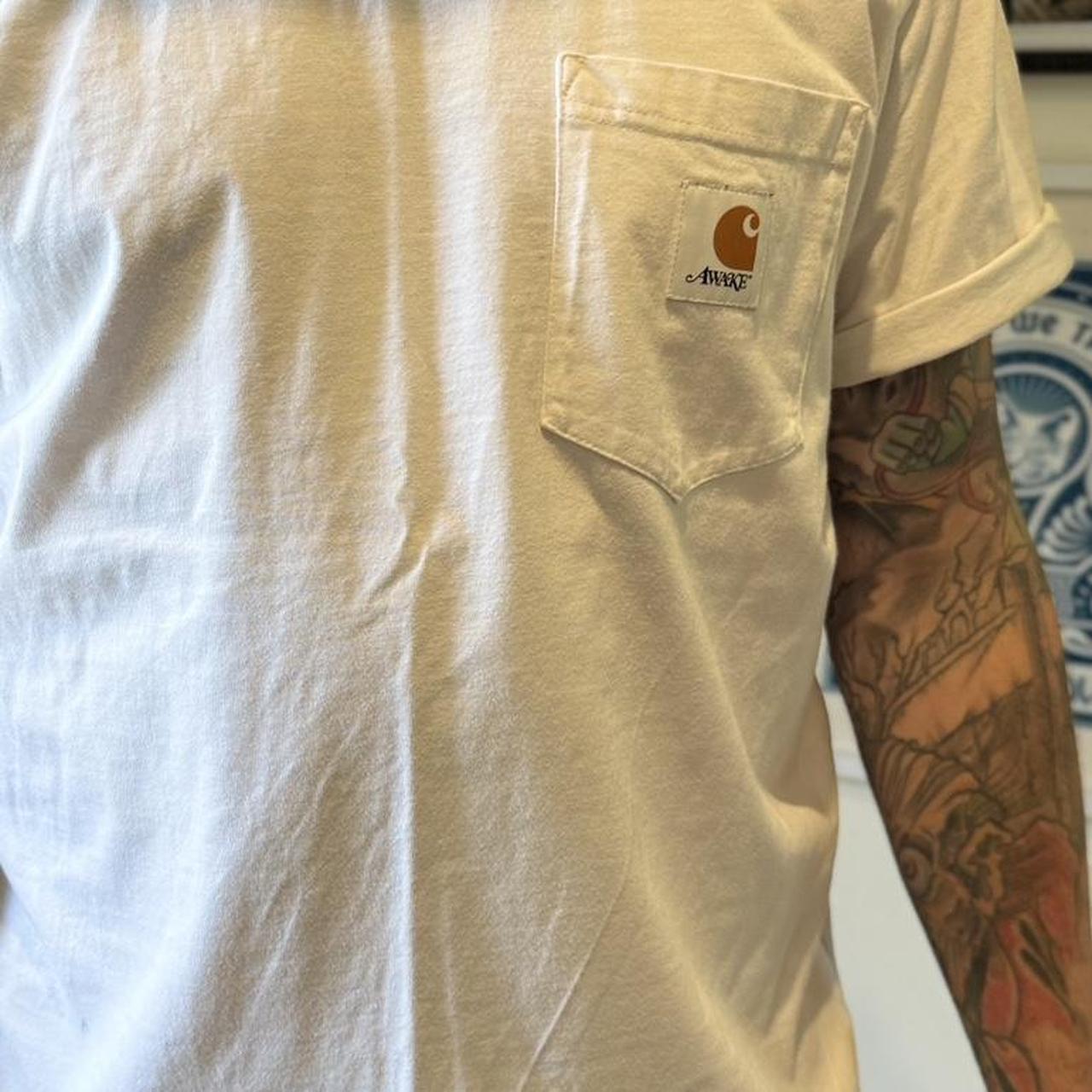 Carhartt x Awake NY white pocket tee XL PERFECT | Depop