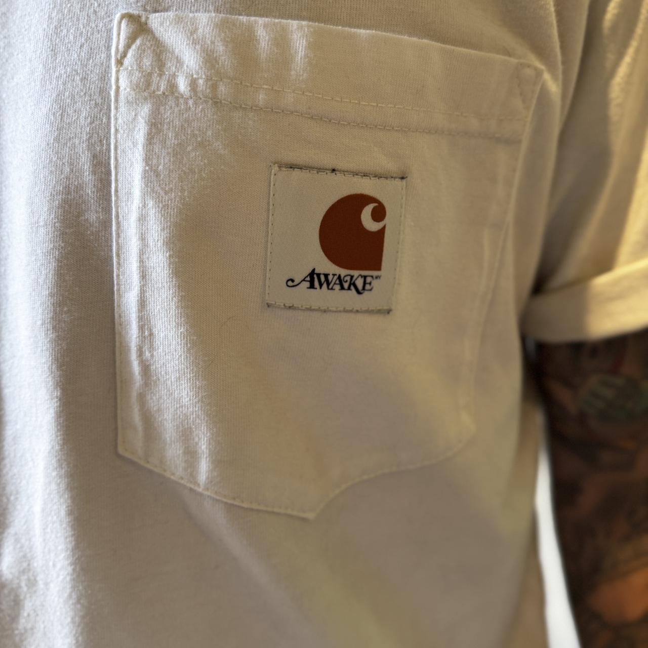 Awake Awake Ny X Carhartt Wip Pocket Tee White Shortsleeves