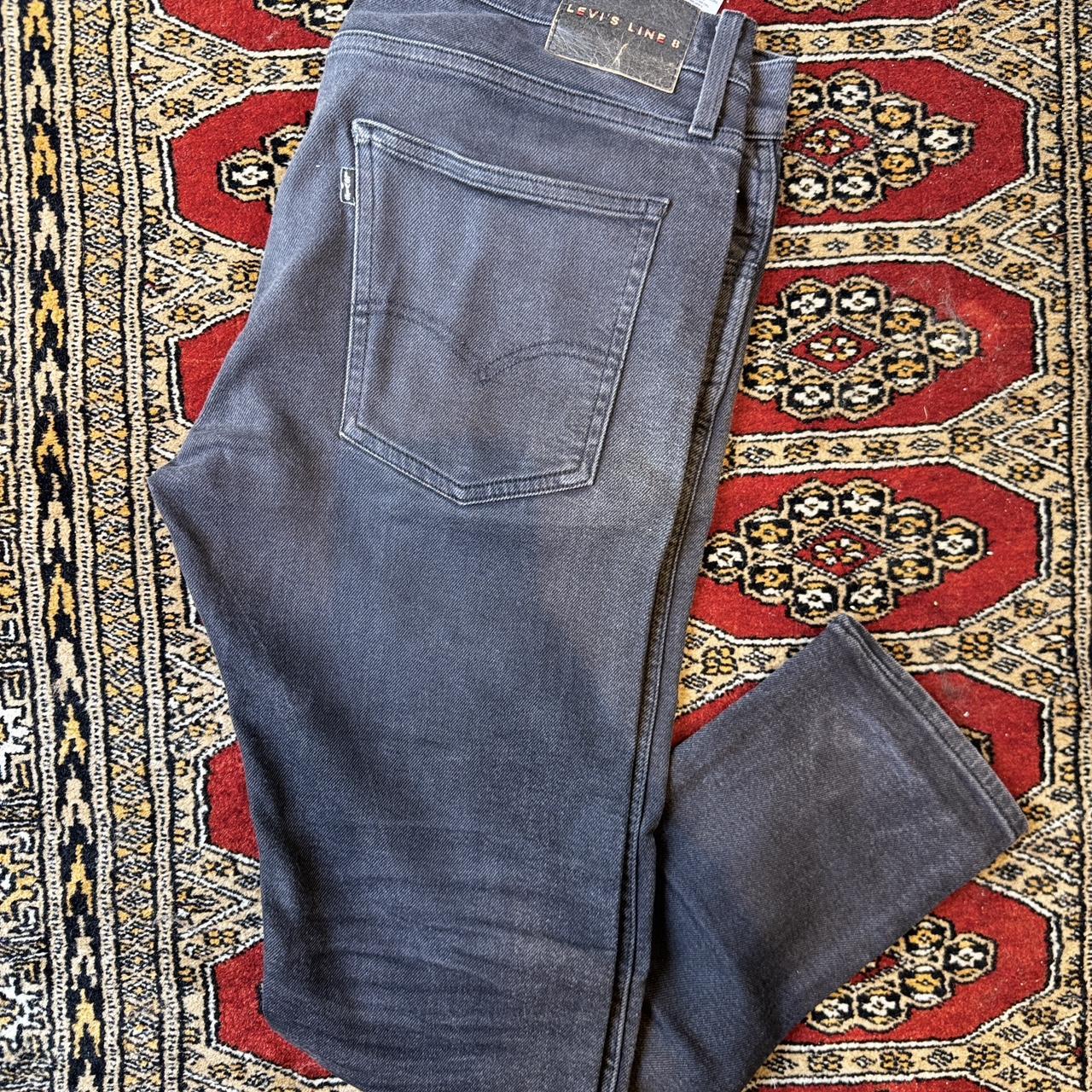 Levi s Line 8 Black Faded Jeans 33x30 Great. Depop