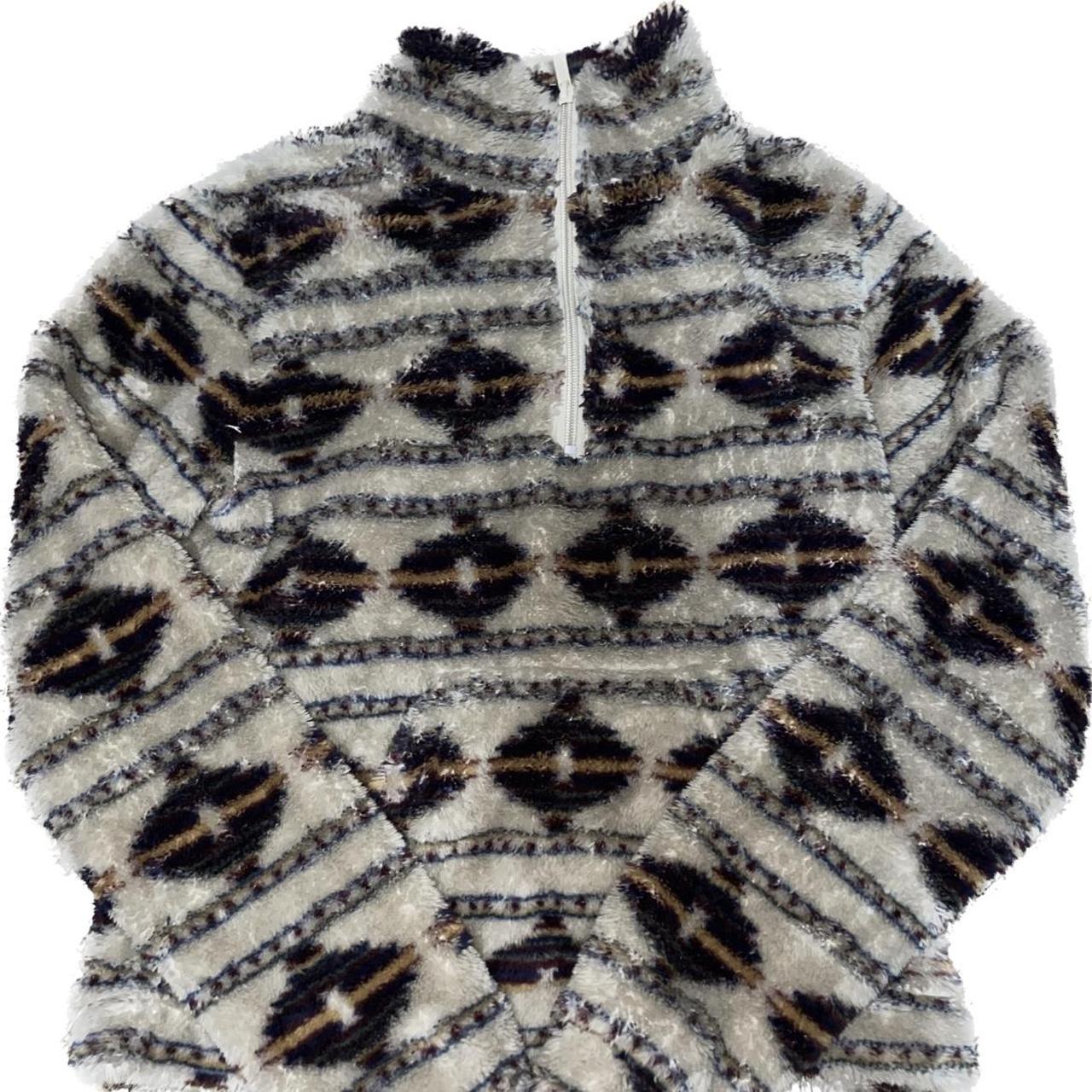 Fuzzy quarter zip discount sweater