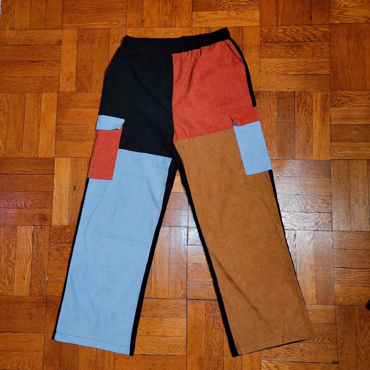 Men's Pants - Multi - M – Multi-coloured patchwor… - image 1