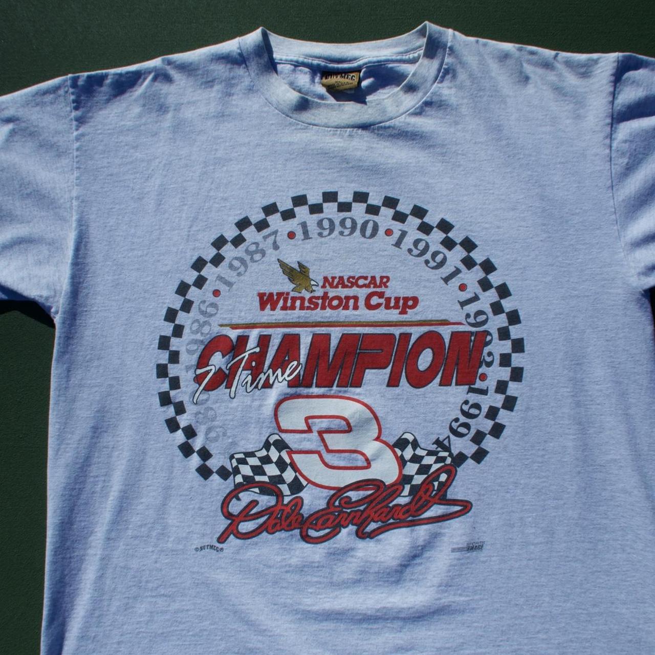 Vintage 1993 Nascar Dale Earnhardt T Shirt - Gray... - Depop