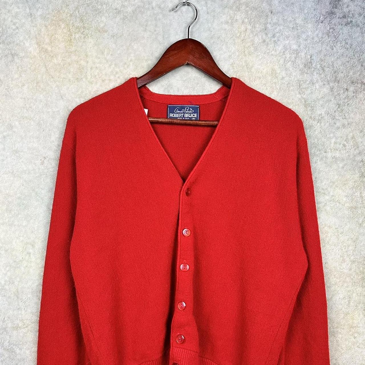 American Vintage Men's Red Cardigan | Depop