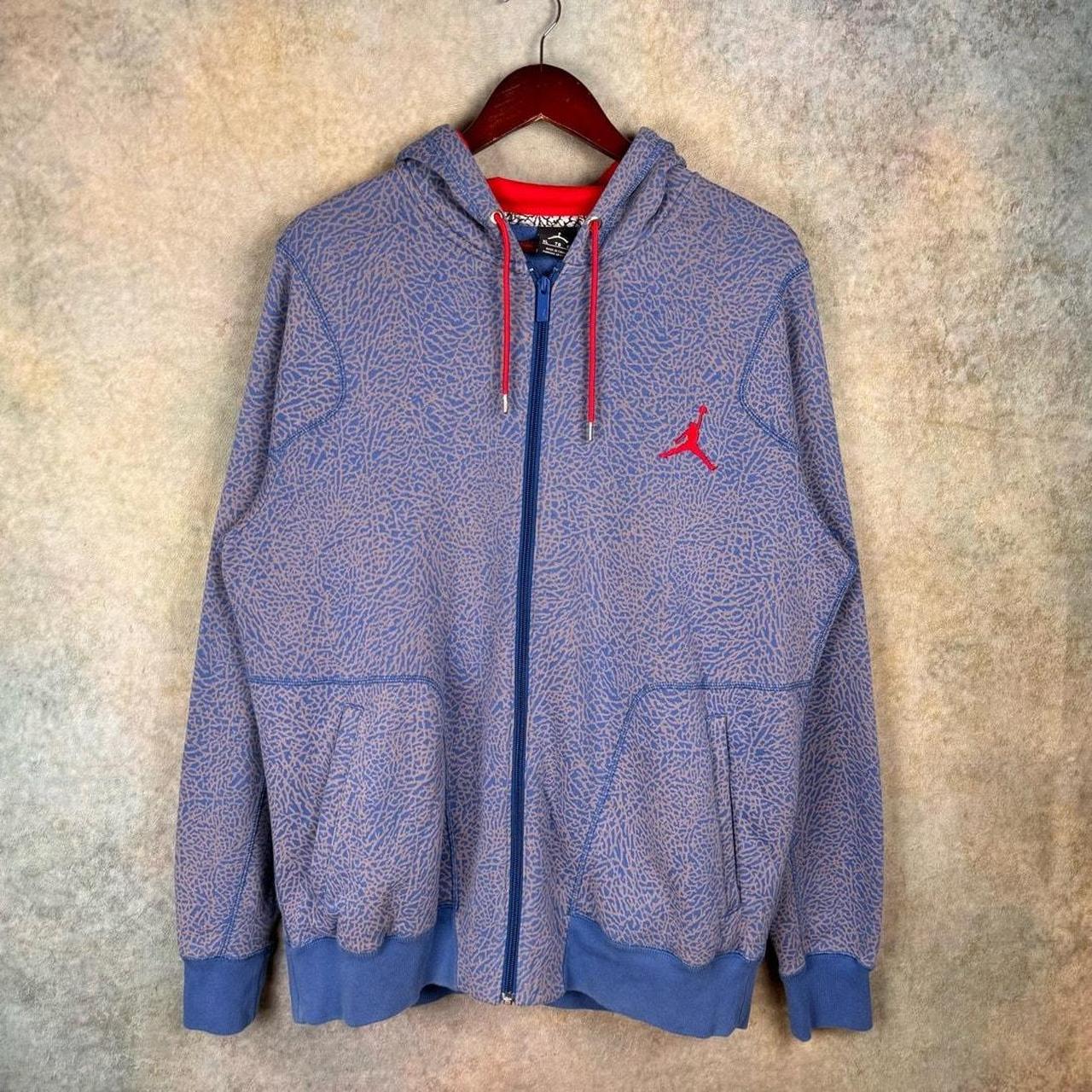 Nike Air Jordan Elephant Print Hoodie Sz XL Depop