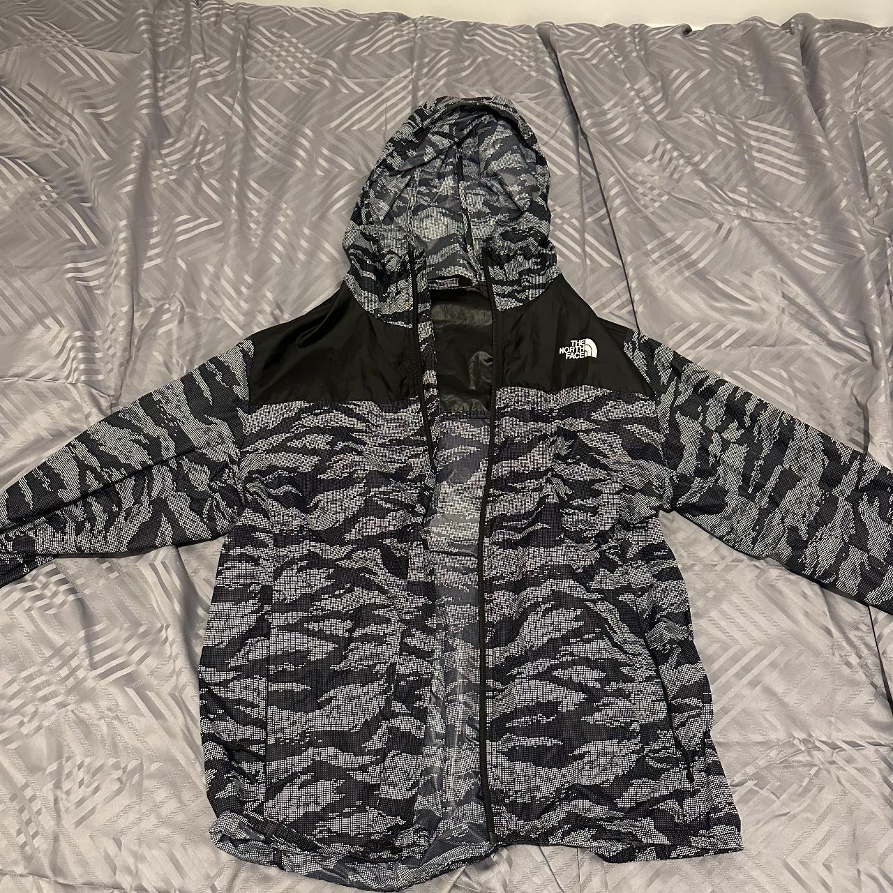 CAMO NORTH FACE RAINCOAT - No damage - Moderate... - Depop