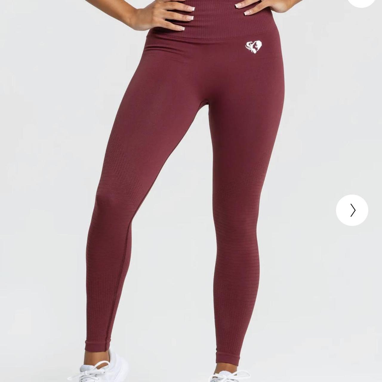 Women's Burgundy Leggings Depop